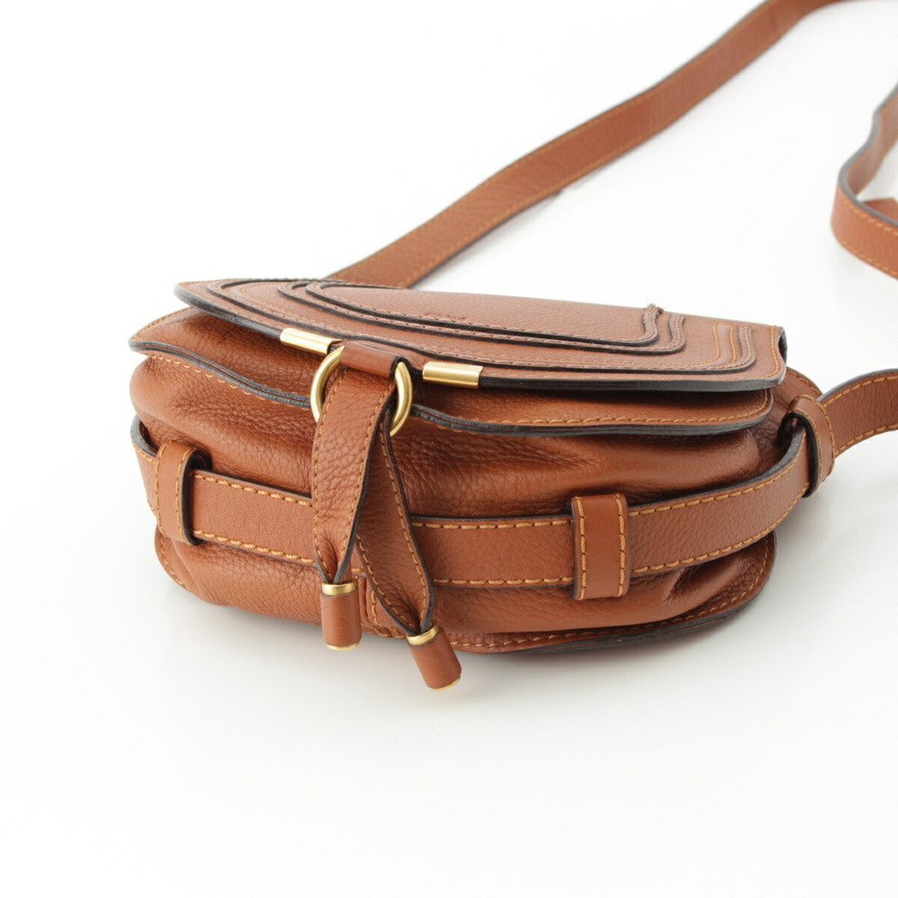 Chloe Grained Saddle Small Bag Brown Marcie - Picture 5 of 10